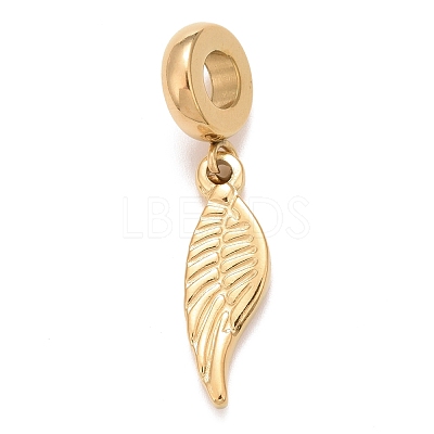 304 Stainless Steel European Dangle Charms STAS-I194-05G-1