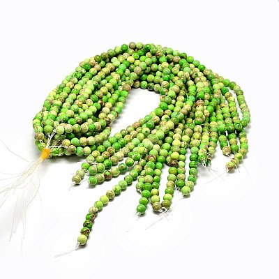 Natural Imperial Jasper Beads Strands G-I122-8mm-01-1