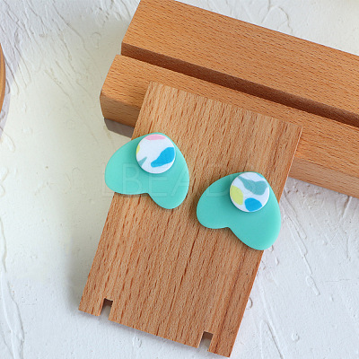 Acrylic & Resin Stud Earrings FS-WG4C04D-01-1