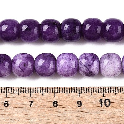 Dyed Natural White Jade Beads Strands G-T138-S13-1