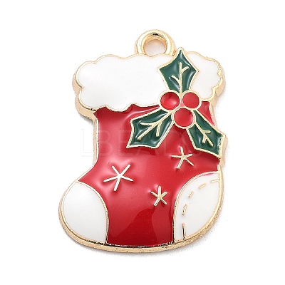 Christmas Theme Alloy Enamel Pendants X1-ENAM-D060-04E-1