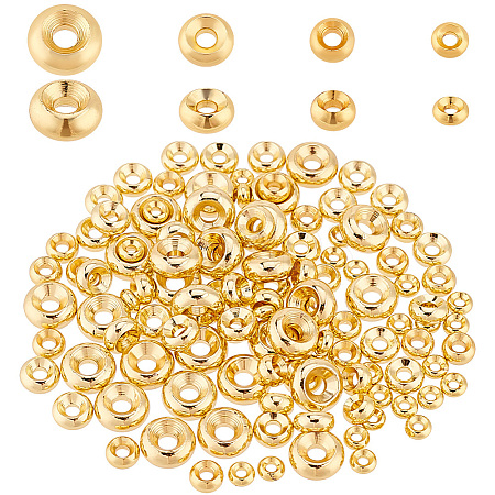   120Pcs 4 Styles Brass Spacer Beads KK-PH0006-63-1