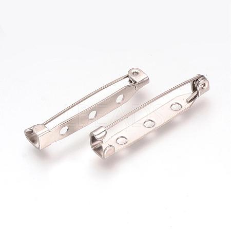 304 Stainless Steel Pin Brooch Back Bar Findings STAS-Q184-03-1