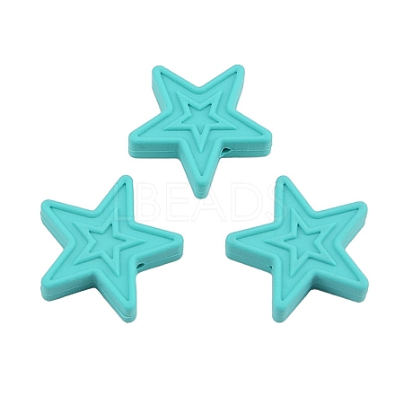 Star Food Grade Silicone Beads PW-WG63177-01-1