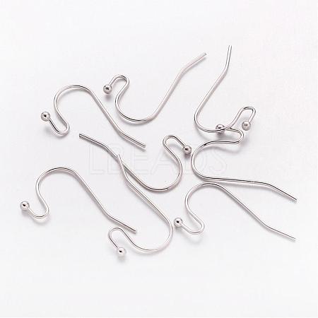 Platinum Color Brass Hook Ear Wire X-J0JQN062-1