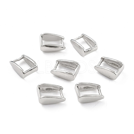 Anti-Tarnish Rhodium Plated 925 Sterling Silver Ice Pick Pinch Bails STER-Z001-016C-P-1