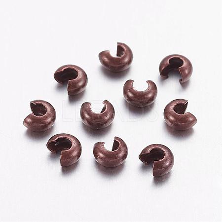 Brass Crimp Beads Covers KK-H290-NFR-NF-1