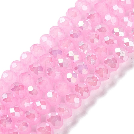 Baking Electroplate Glass Beads Strands DGLA-A039-J10mm-B16-1