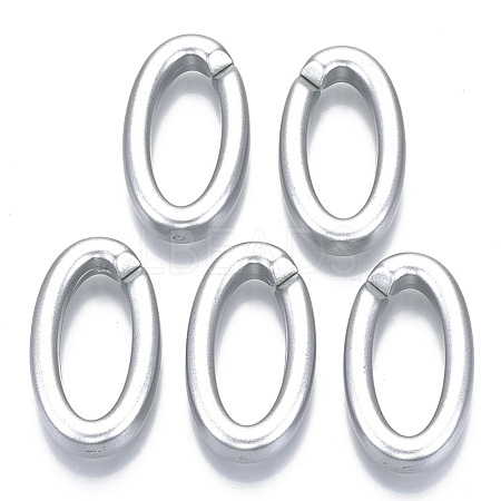 Opaque Spray Painted Acrylic Linking Rings OACR-S021-21A-B02-1