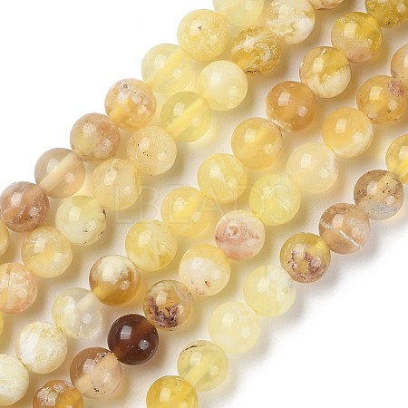 Natural Yellow Opal Beads Strands G-Q1001-A01-01-1