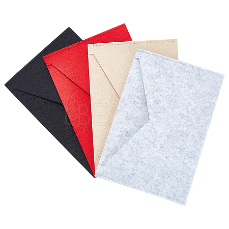 4Pcs 4 Colors Wool Felt Envelope Purse Insert Organizer FIND-WR0006-71C-1