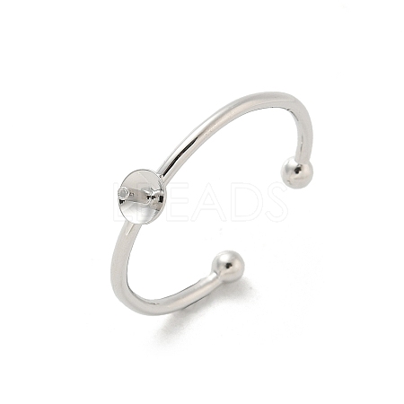 Brass Cup Peg Open Cuff Ring Settings KK-G518-02P-01-1