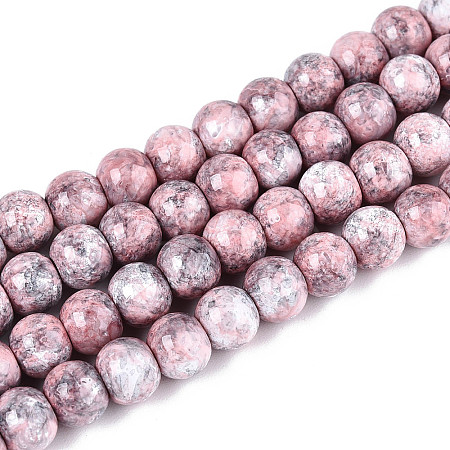 Baking Paint Glass Beads Strands X-DGLA-N016-6mm-03-1