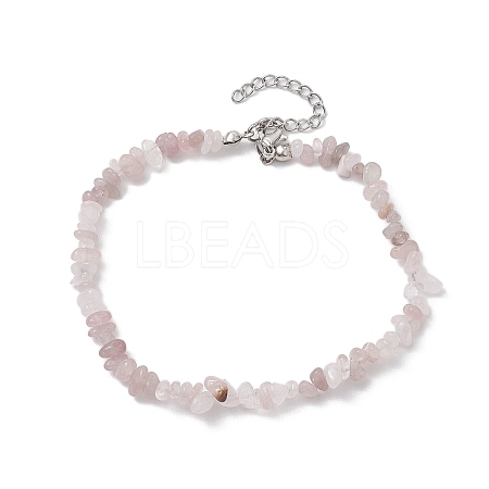 Natural Gemstone Beads Anklets AJEW-AN00583-07-1