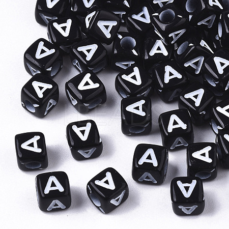 Opaque Acrylic Beads SACR-N002-01A-1