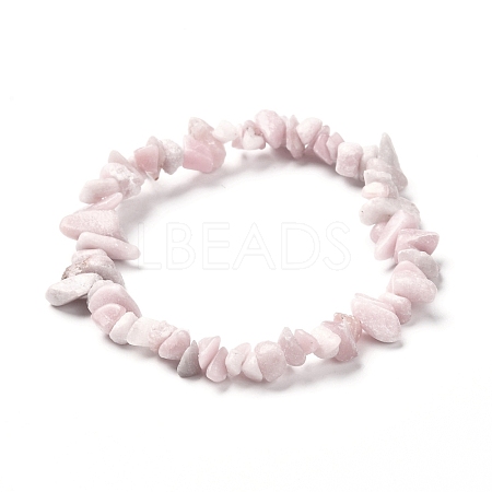 Natural Pink Opal Chip Beads Stretch Bracelets BJEW-JB06618-1