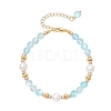Synthetic Moonstone Round Beaded Bracelets for Women BJEW-JB11915-02-2