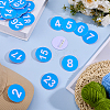 1 Set Round ABS Plastic Number 1~30 Brooches Sets JEWB-OC0001-02A-5