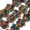 Dyed Natural Imperial Jasper with Resin Beads Strands G-G083-G05-01-1