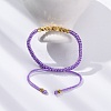 Polyester Cord Braided Bead Bracelets for Women BJEW-L698-01G-04-3