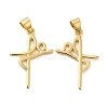 Rack Plating Brass Pendants KK-Q784-02G-1