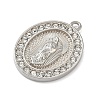 304 Stainless Steel & Rhinestone Pendants STAS-G371-09E-01P-2