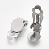 Tarnish Resistant 304 Stainless Steel Clip-on Earring Findings X-STAS-T045-33A-P-3