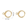 Brass Huggie Hoop Earring Findings X-KK-L179-04G-A-2