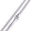 304 Stainless Steel Curb Chain Necklaces NJEW-H492-01P-2