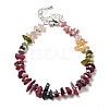 Natural Tourmaline Chips Beaded Bracelet G-D470-13S-2