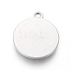 Non-Tarnish 304 Stainless Steel Pendant Cabochon Settings X-STAS-G214-07P-2