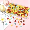 250Pcs Crackle Opaque Acrylic Beads OACR-FS0002-22-8