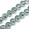 Electroplate Glass Bead Strands EGLA-S137-14mm-01-1
