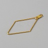 Brass Hoop Earring Findings LS-KK-WH0083-03G-2