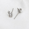 Brass Micro Pave Clear Cubic Zirconia Drink Head Pins LS-BAPE-PW0002-23B-02-1