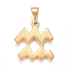 304 Stainless Steel Pendants STAS-L210-06L-G-1
