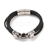 Braided Microfiber Leather Multi-strand Bracelets BJEW-B096-21B-1