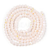 Opaque Solid Color Electroplate Glass Beads Strands EGLA-A039-P2mm-L06-3