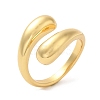 Brass Teardrop Open Cuff Ring for Women RJEW-M148-03G-3
