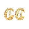 Hollow Moon Brass Stud Earrings EJEW-Q391-20G-2