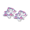 10Pcs 5 Colors Tartan Pattern Epoxy Resin Snap Hair Clip PHAR-P009-01I-3