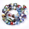 Handmade Millefiori Glass Beads Strands X-LK06Y-2