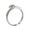 Brass Finger Cup Peg Ring Settings KK-F734-04P-NR-2