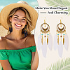 2Pairs 2 Colors Feather Chandelier Earrings EJEW-TA0001-81C-7
