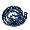 Electroplate Non-magnetic Synthetic Hematite Beads Strands G-T114-60B-04-2