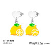 304 Stainless Steel Stud Dangle Earrings WG2FA29-05-1