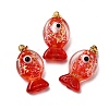 Handmade Dichroic Foil Lampwork Pendants DICH-G001-01G-03-1