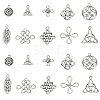 100Pcs 10 Styles Tibetan Style Alloy Pendants TIBEP-CJ0002-45-1
