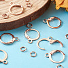Brass Leverback Earring Findings KK-TA0007-89RG-5