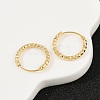 Brass Textured Hoop Earrings EJEW-F378-03B-G-3